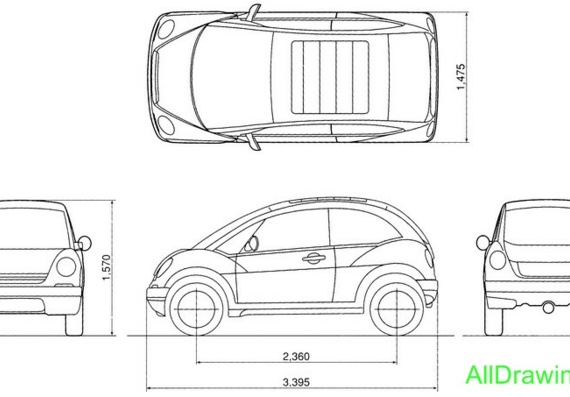 Daihatsu U4B (U4B Daihatsu) are drawings of the car